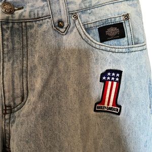 Harley Davidson Vintage Number One Logo Jeans